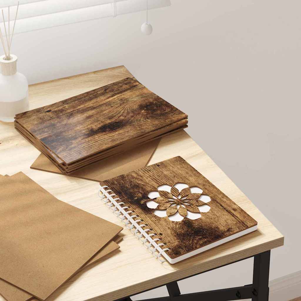 vidaXL Decor Panels 50 pcs Smoked Oak 21 x 30 x 0.27 cm 1