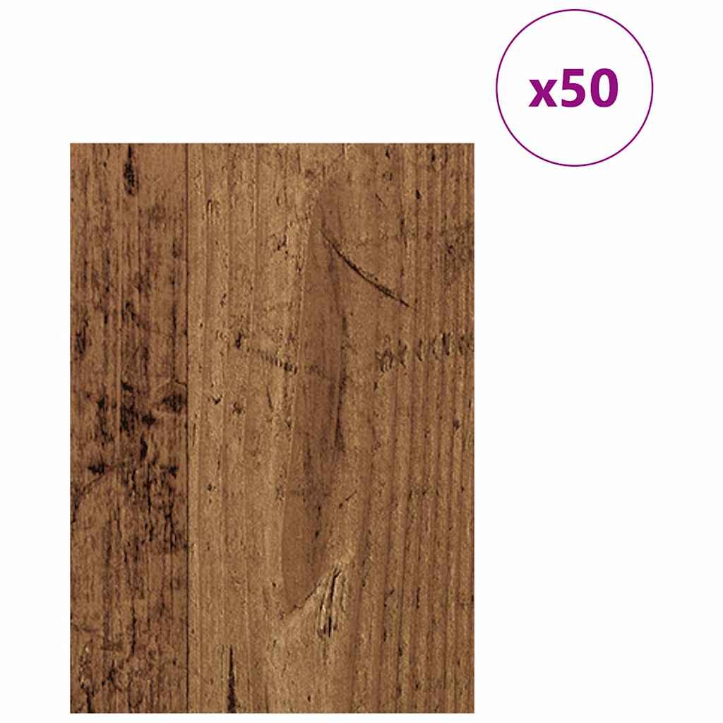 vidaXL Decor Panels 50 pcs Old Wood 21 x 30 x 0.27 cm Engineered Wood 3