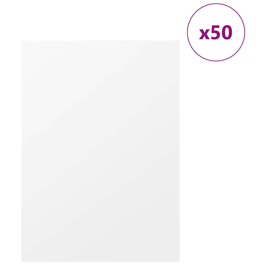 vidaXL Decor Panels 50 pcs White 30 x 42 x 0.27 cm Engineered Wood 3