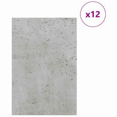 vidaXL Decor Panels 12 pcs Concrete Grey 40 x 60 x 0.27 cm 3