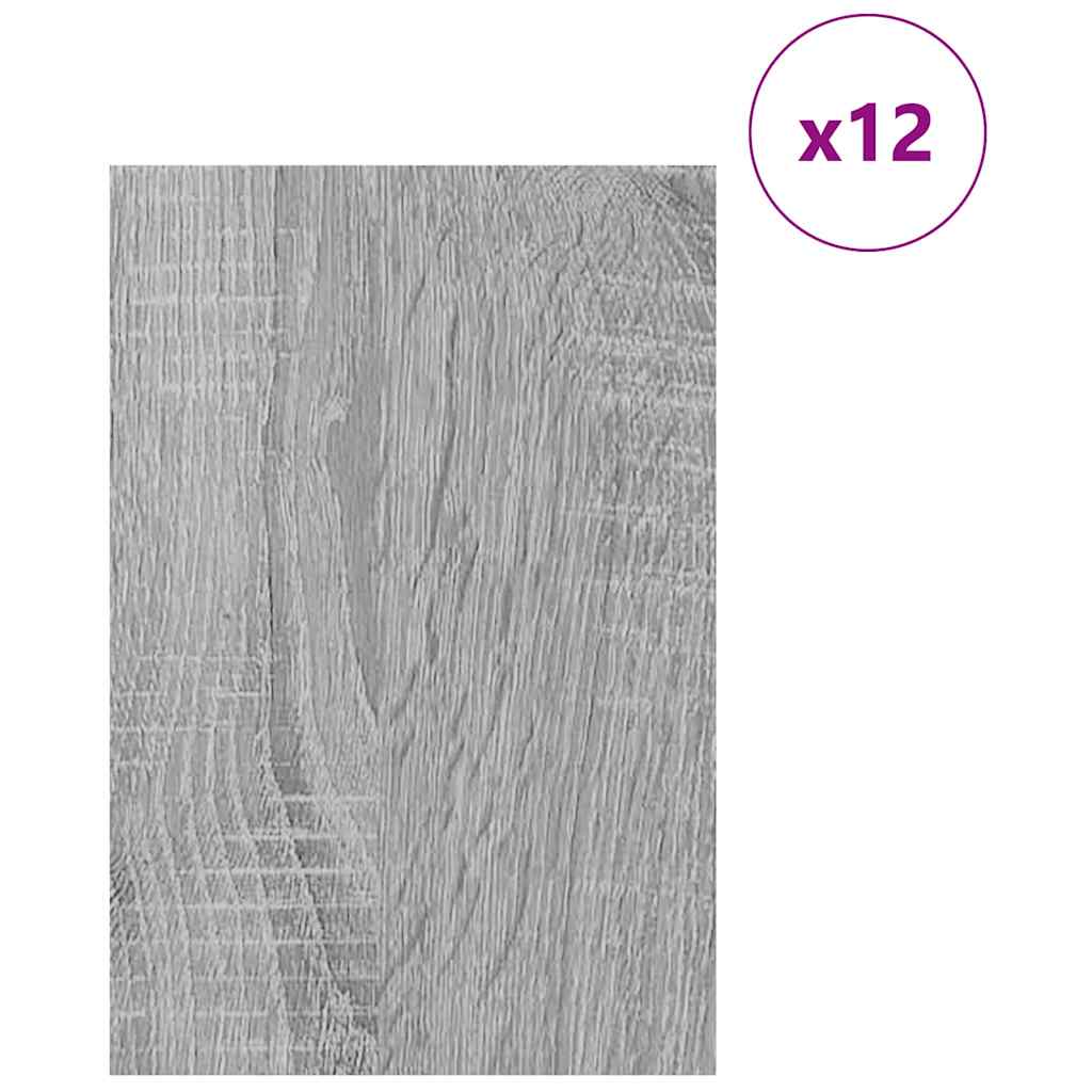 vidaXL Decor Panels 12 pcs Grey Sonoma 40 x 60 x 0.27 cm 3