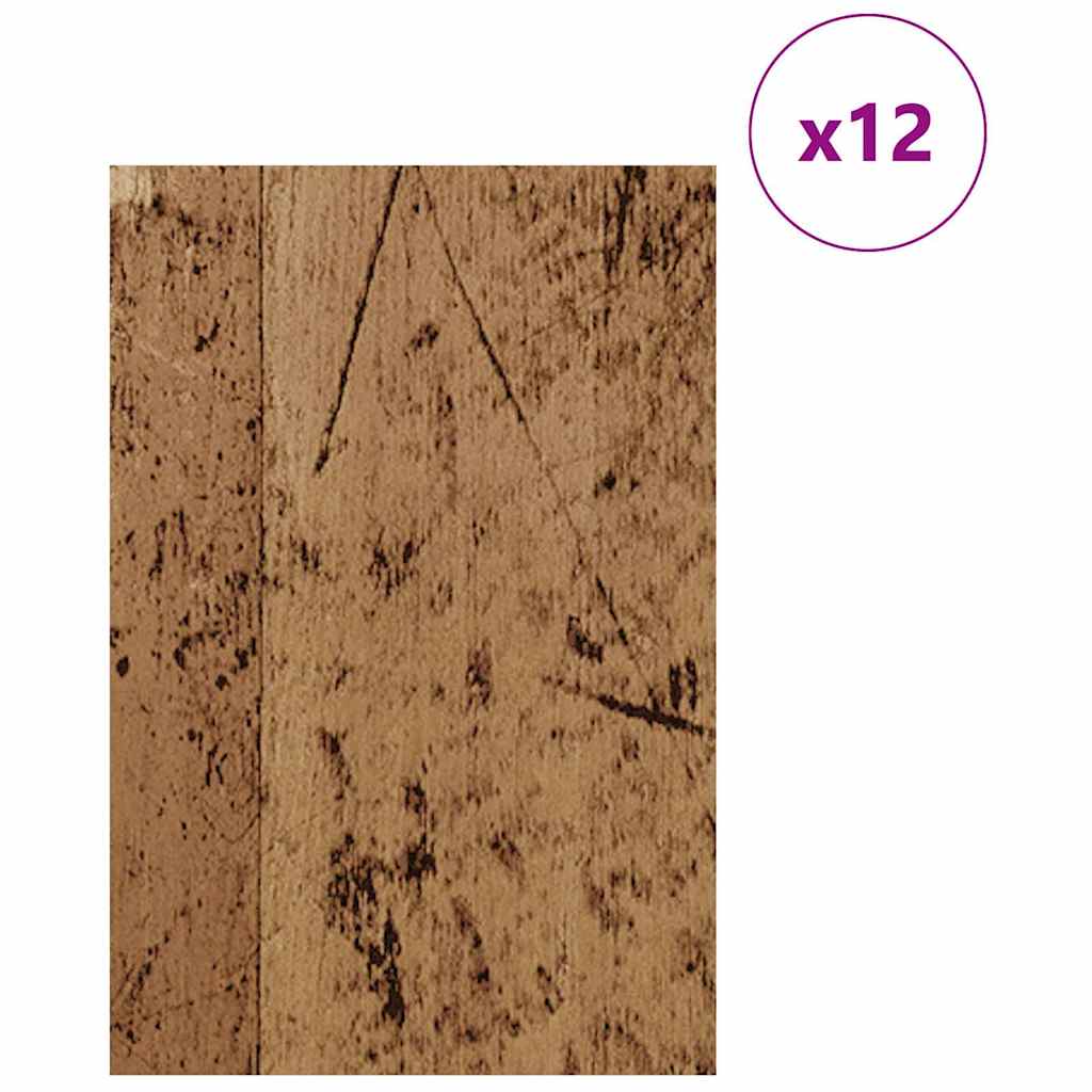vidaXL Decor Panels 12 pcs Old Wood 40 x 60 x 0.27 cm Engineered Wood 3