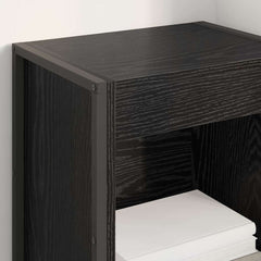 vidaXL Book Cabinet 40 x 30 x 121 cm Engineered Wood Black Oak 4