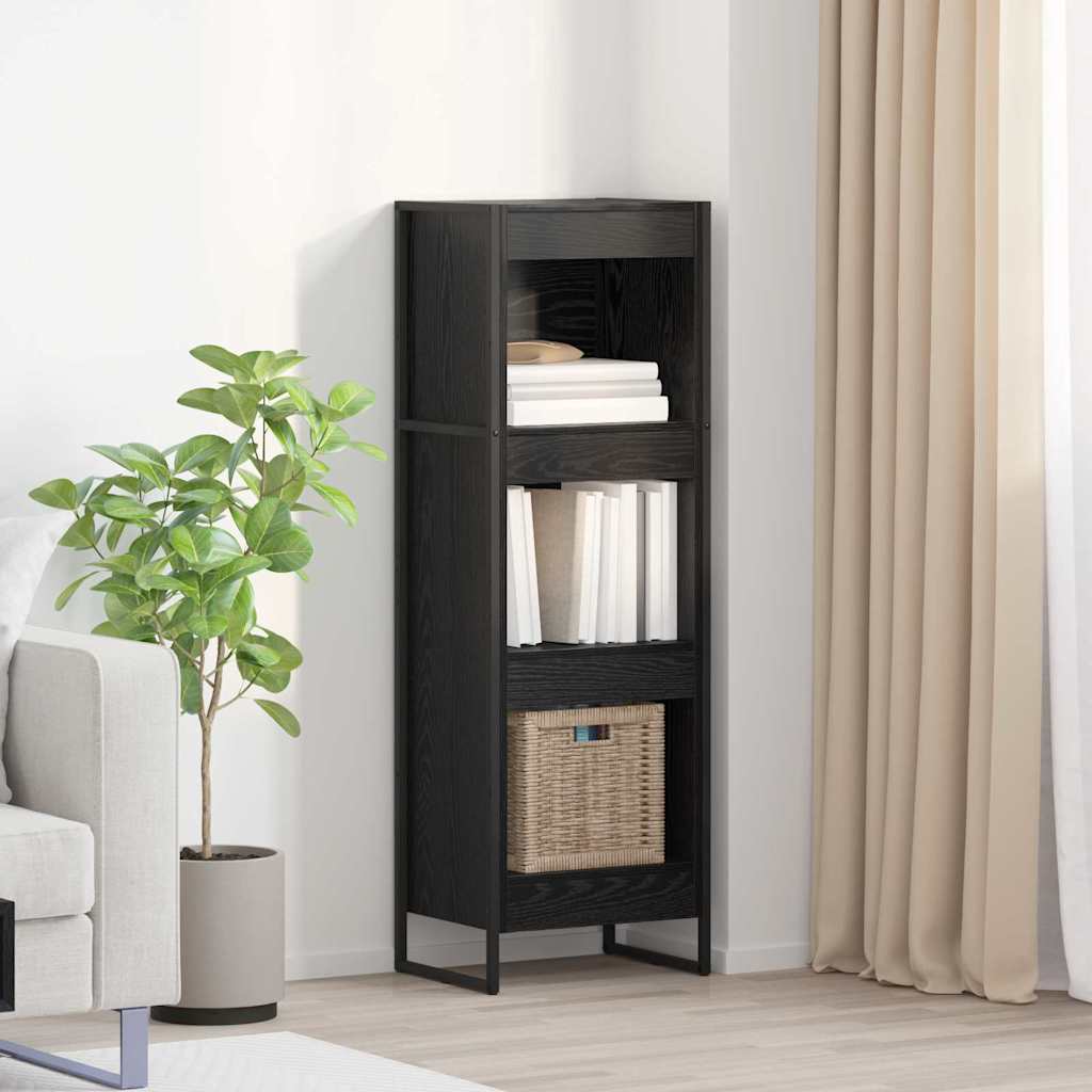 Book Cabinet 40 x 30 x 121 cm Engineered Wood Width 40 cm Height 121 cm Black oak