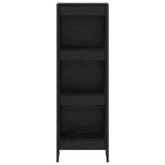 vidaXL Book Cabinet 40 x 30 x 121 cm Engineered Wood Black Oak 5