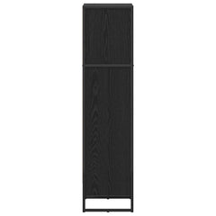 vidaXL Book Cabinet 40 x 30 x 121 cm Engineered Wood Black Oak 6