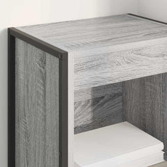 vidaXL Book Cabinet 40 x 30 x 121 cm Engineered Wood Grey Sonoma 4