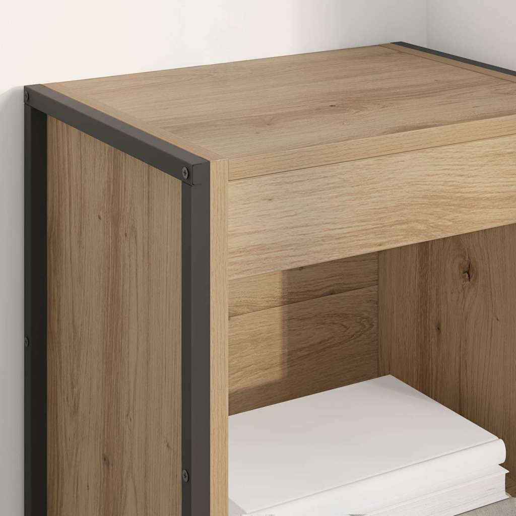 vidaXL Book Cabinet 40 x 30 x 121 cm Engineered Wood Artisian Oak 4