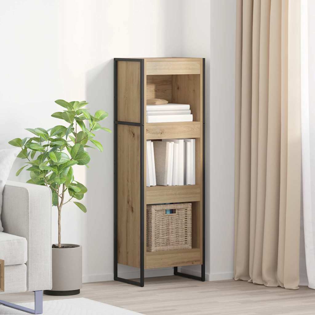 vidaXL Book Cabinet 40 x 30 x 121 cm Engineered Wood Artisian Oak 1