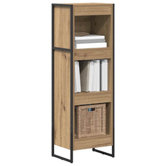 vidaXL Book Cabinet 40 x 30 x 121 cm Engineered Wood Artisian Oak 3