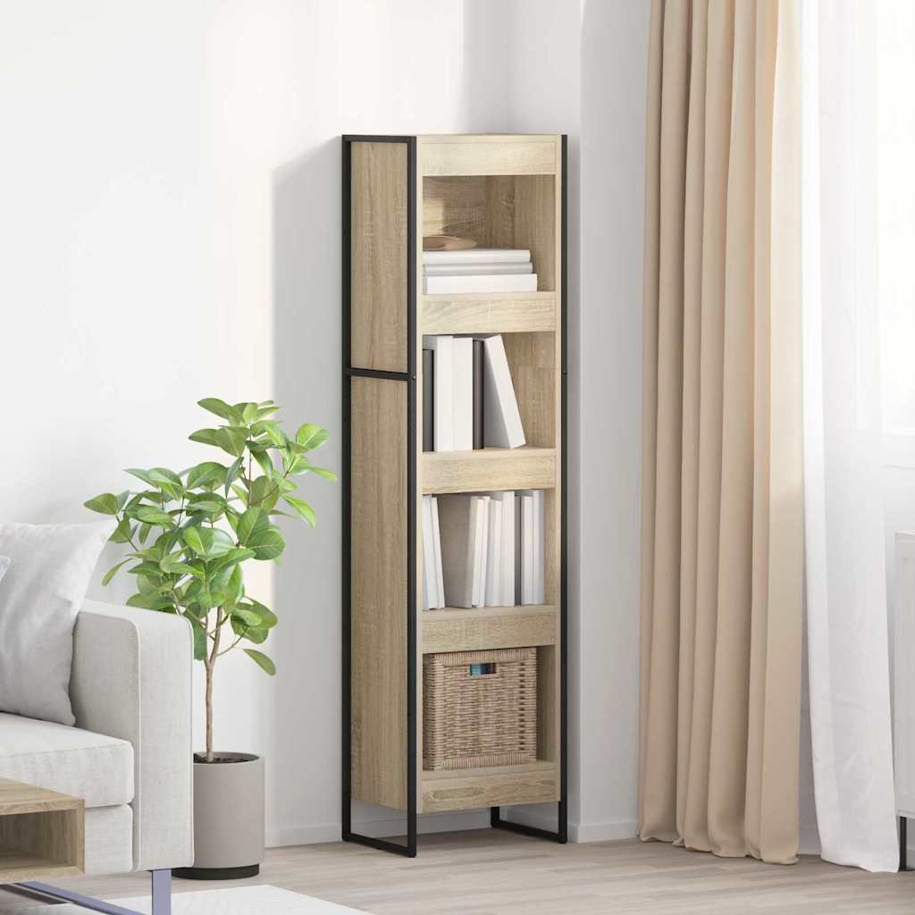 vidaXL Book Cabinet 40 x 30 x 155 cm Engineered Wood Sonoma 1