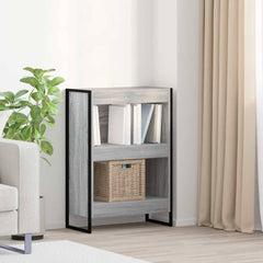 Book Cabinet 60 x 30 x 86.5 cm Engineered Wood Grey sonoma