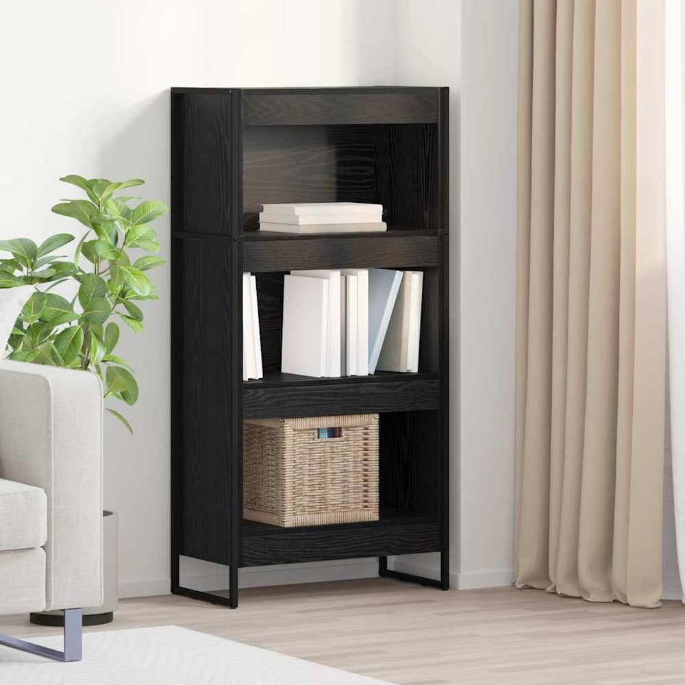 Book Cabinet 60 x 30 x 121 cm Engineered Wood Black oak