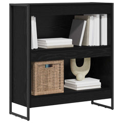 vidaXL Book Cabinet 80 x 30 x 86.5 cm Engineered Wood Black Oak 3