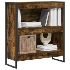 vidaXL Book Cabinet 80 x 30 x 86.5 cm Engineered Wood Smoke Oak 3