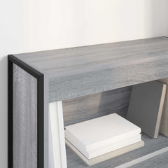 vidaXL Book Cabinet 80 x 30 x 86.5 cm Engineered Wood Grey Sonoma 4
