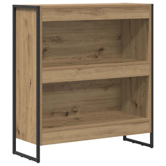 vidaXL Book Cabinet 80 x 30 x 86.5 cm Engineered Wood Artisian Oak 2