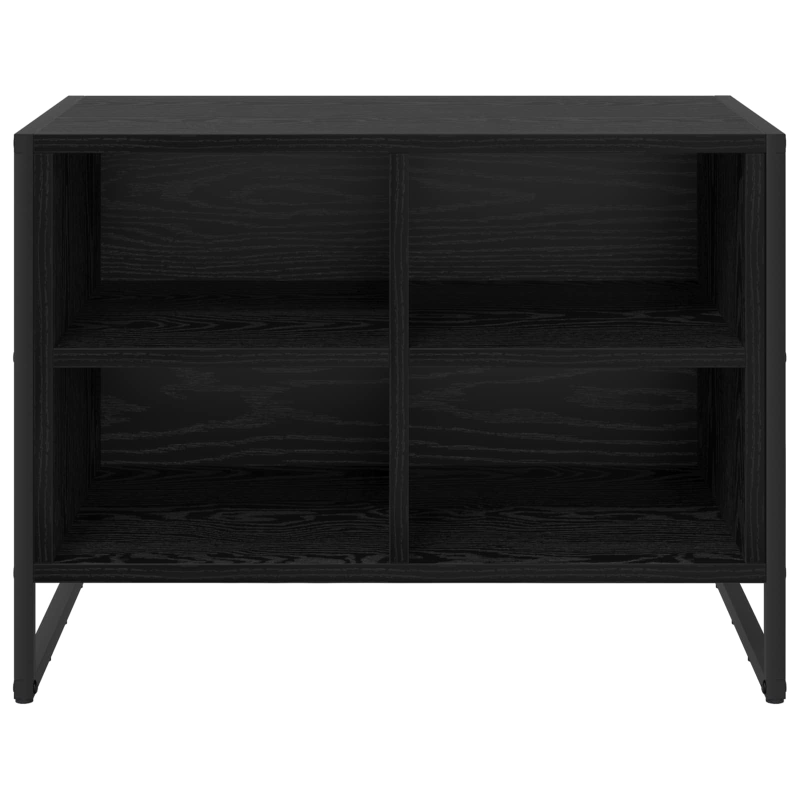 vidaXL Shoe Cabinet 60 x 35 x 44 cm Engineered Wood Black Oak 5