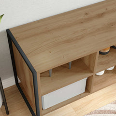 vidaXL Shoe Cabinet 60 x 35 x 44 cm Engineered Wood Artisian Oak 4