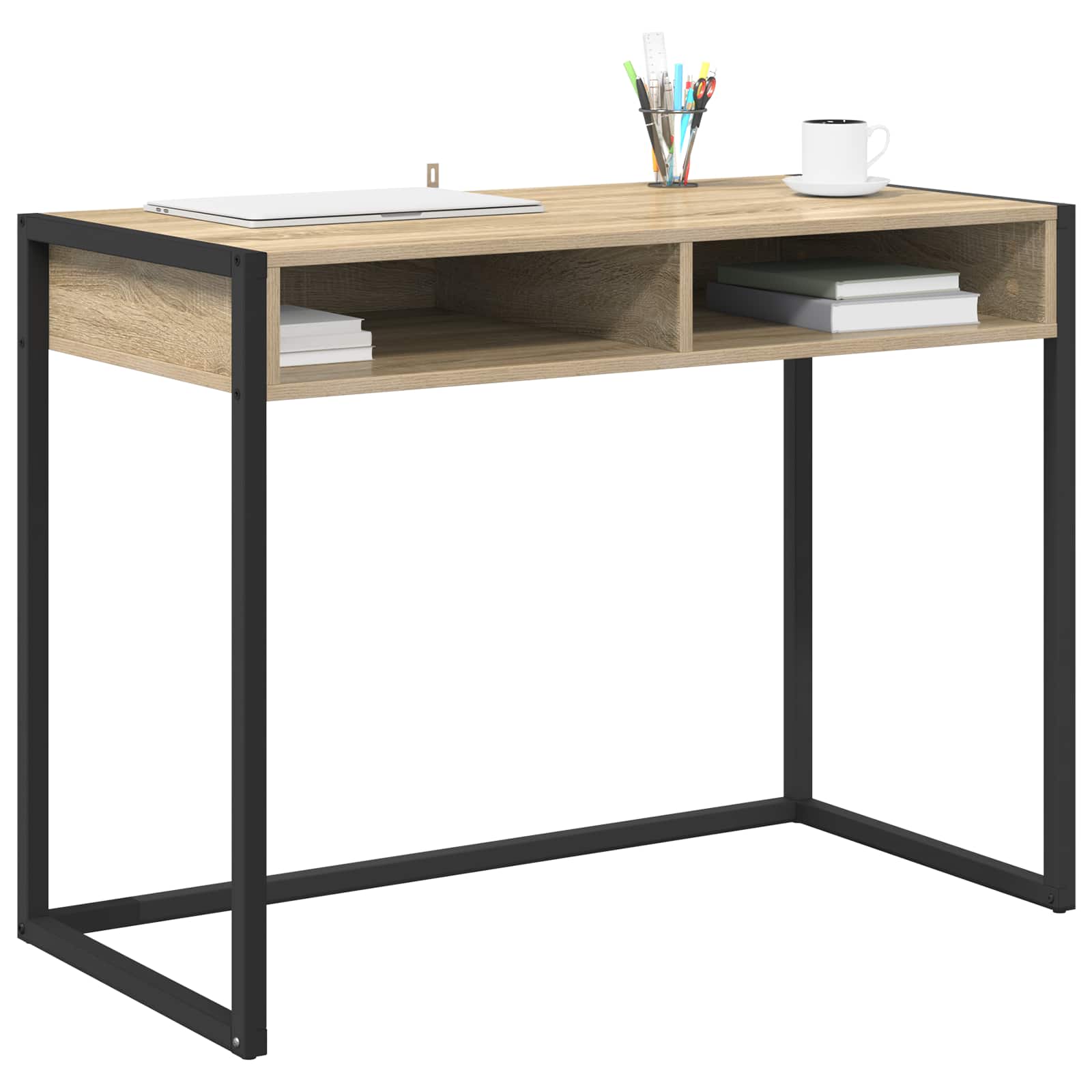 vidaXL Desk Sonoma Engineered Wood 100 x 50 x 75 cm 3