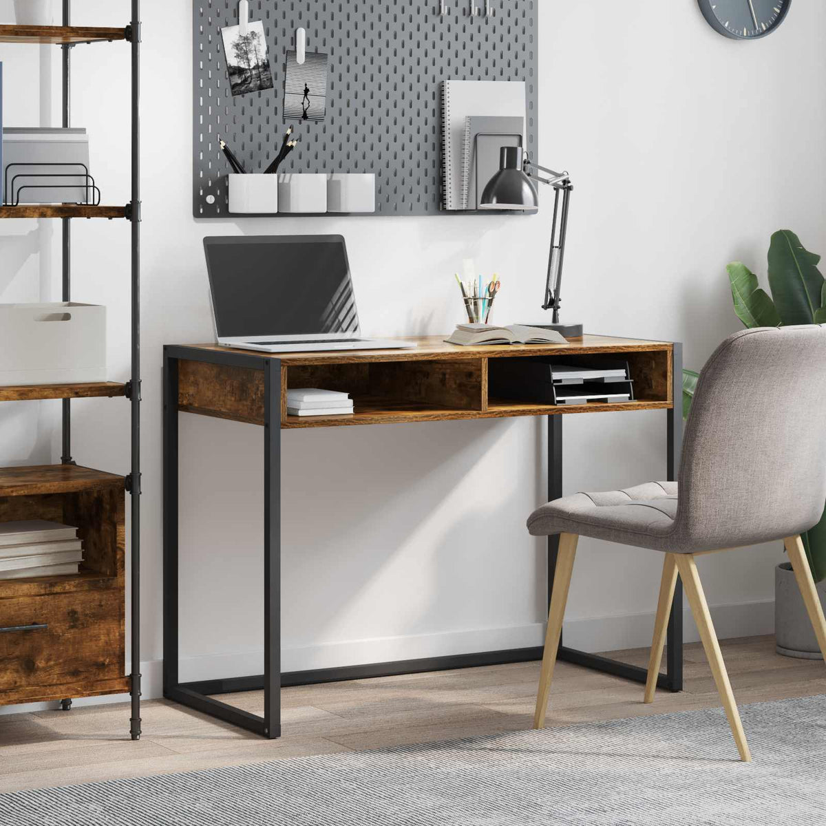 Desk Engineered Wood 100 x 50 x 75 cm Smoked oak