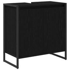 vidaXL Bathroom Cabinet Black Oak 60 x 30 x 60 cm Engineered Wood 2