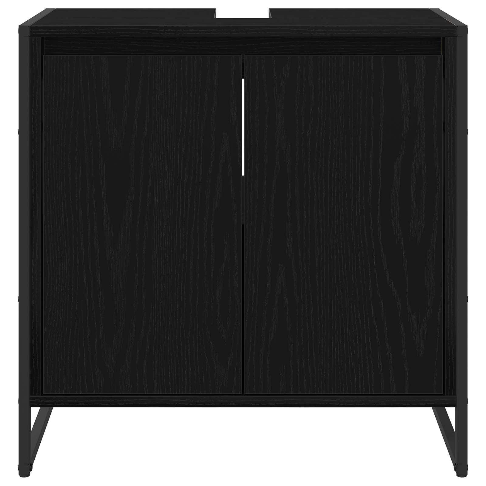 vidaXL Bathroom Cabinet Black Oak 60 x 30 x 60 cm Engineered Wood 6