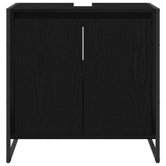 vidaXL Bathroom Cabinet Black Oak 60 x 30 x 60 cm Engineered Wood 6