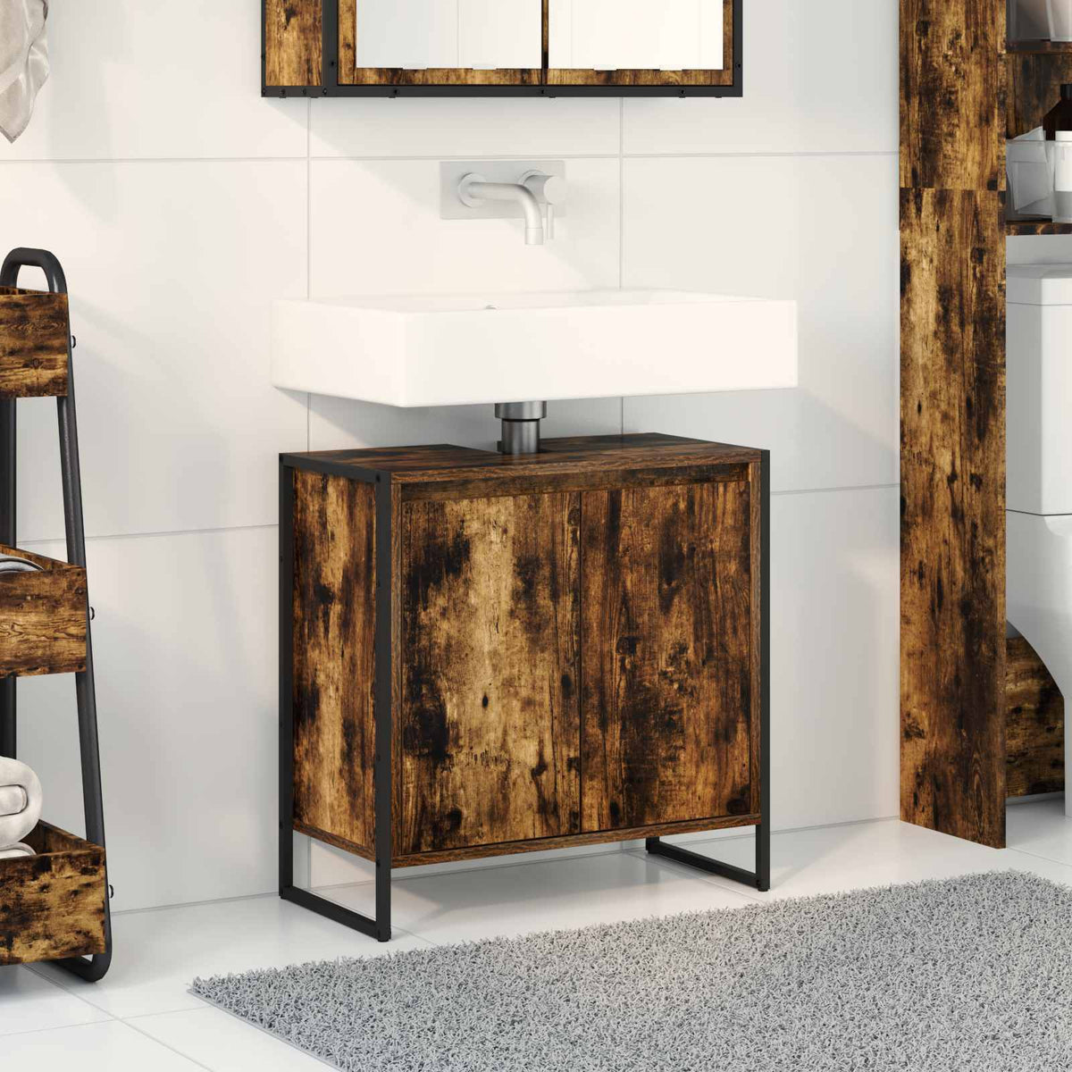 vidaXL Bathroom Cabinet Engineered Wood