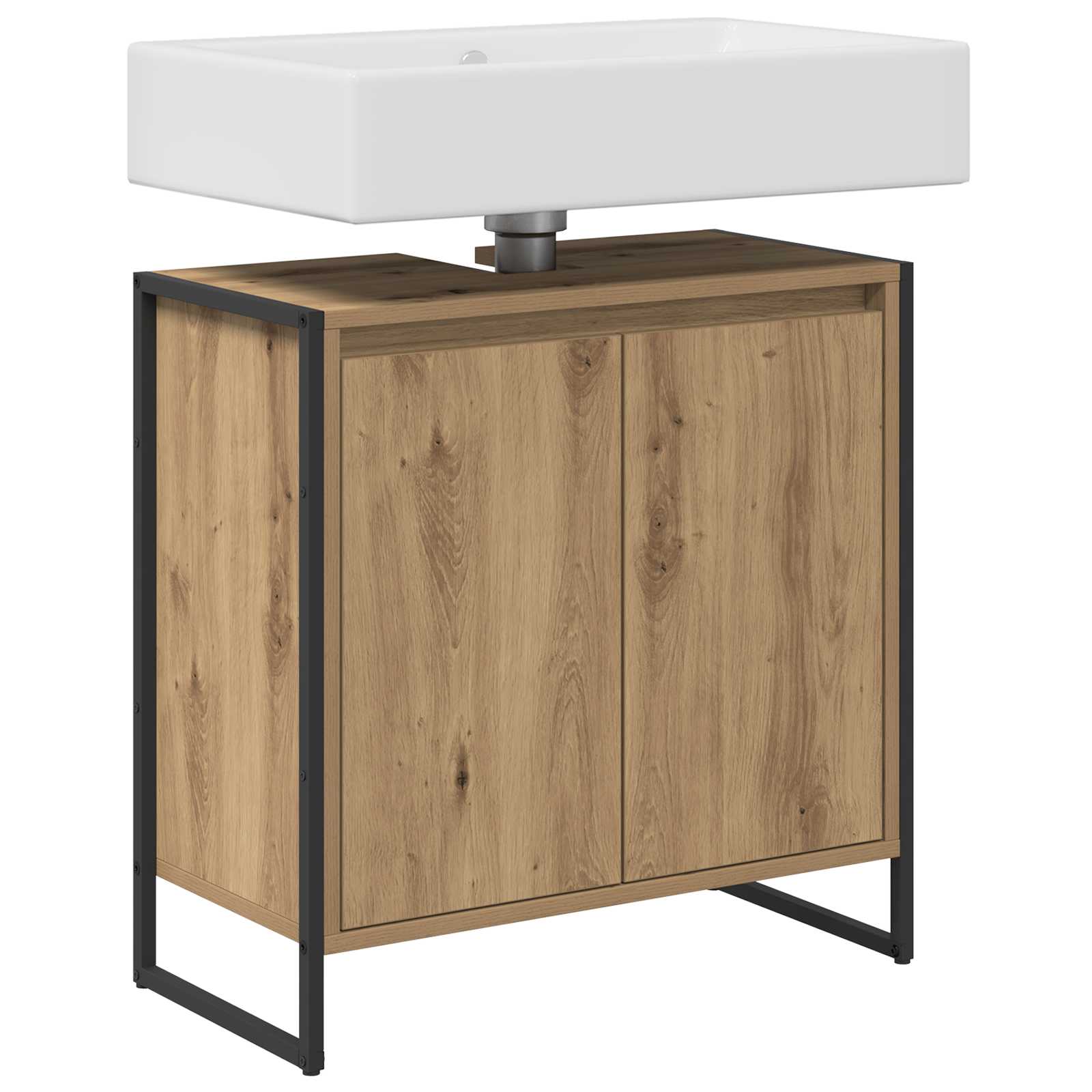 vidaXL Bathroom Cabinet Artisian Oak 60 x 30 x 60 cm Engineered Wood 3