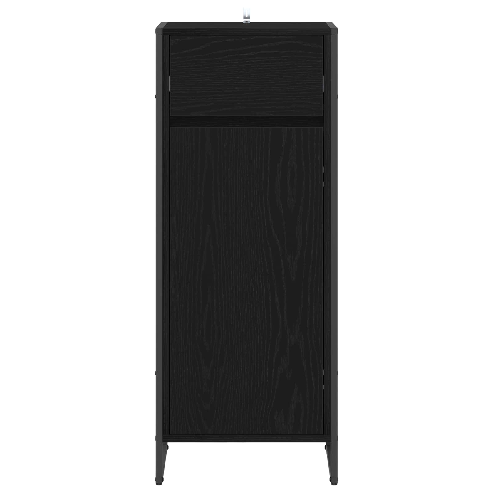 vidaXL Bathroom Cabinet Black Oak 40 x 30 x 100 cm Engineered Wood 5