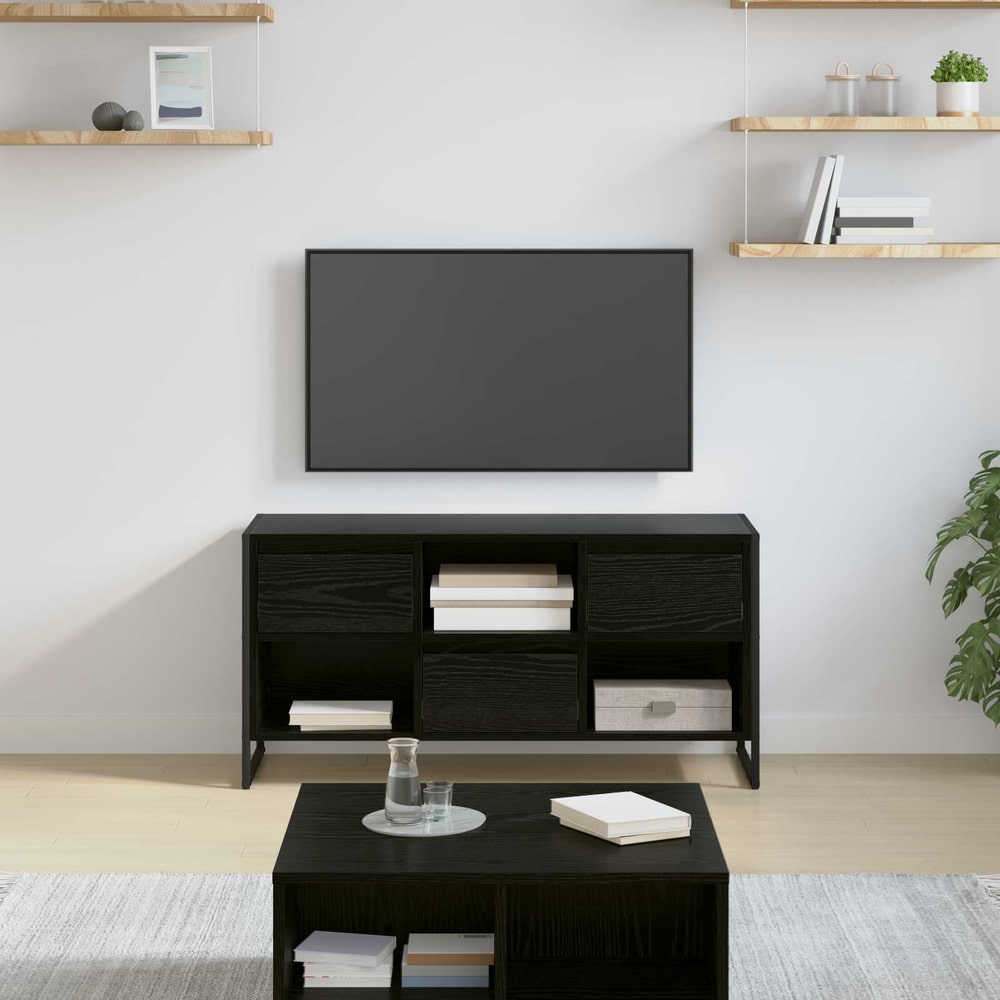 TV Cabinet 100 x 36 x 49.5 cm Engineered Wood Black oak