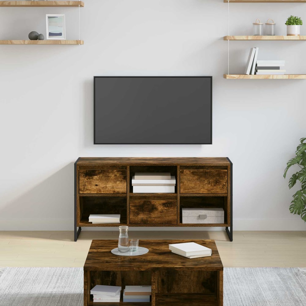 TV Cabinet 100 x 36 x 49.5 cm Engineered Wood Smoked oak