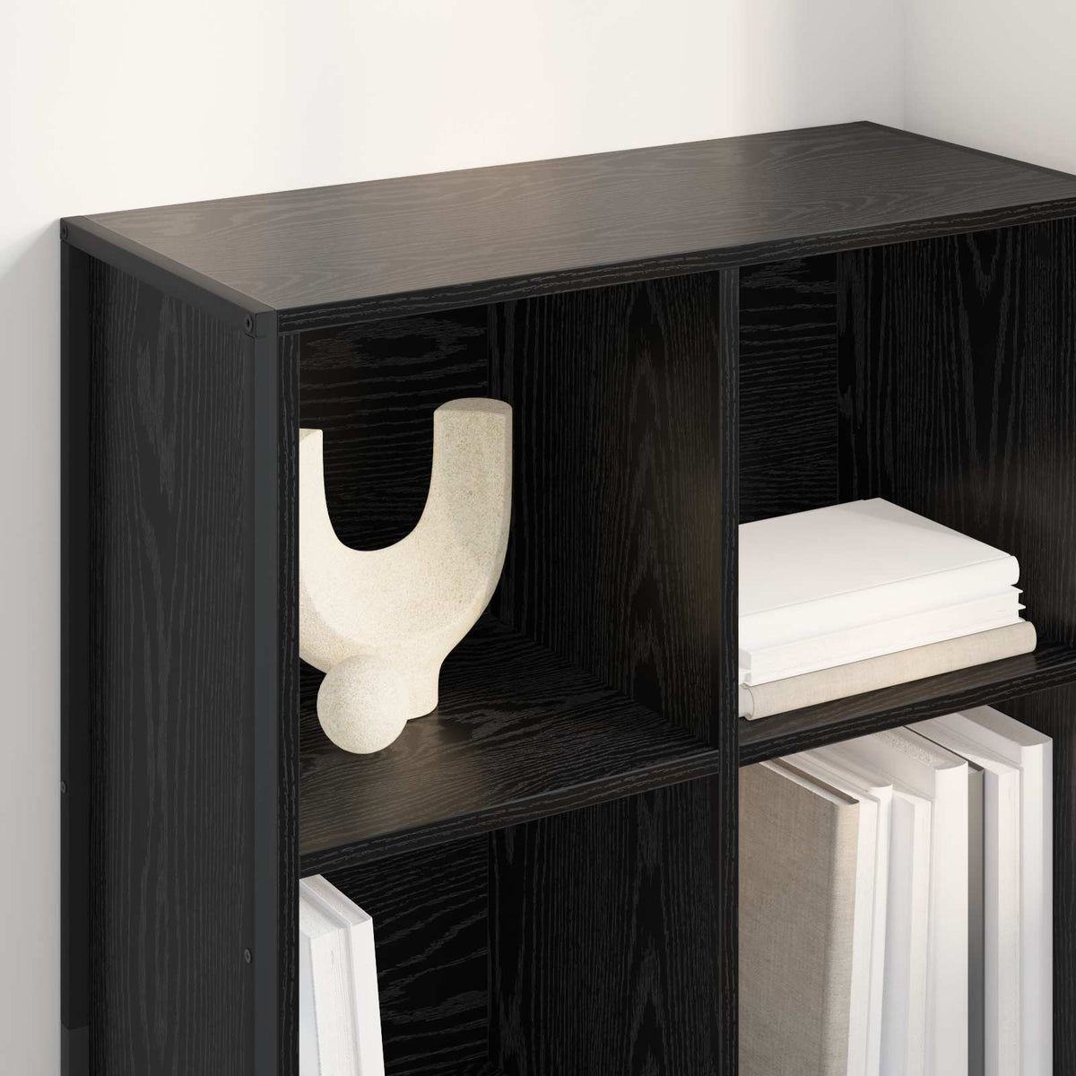 Book Cabinet 68 x 30 x 108 cm Engineered Wood Black oak 68 cm
