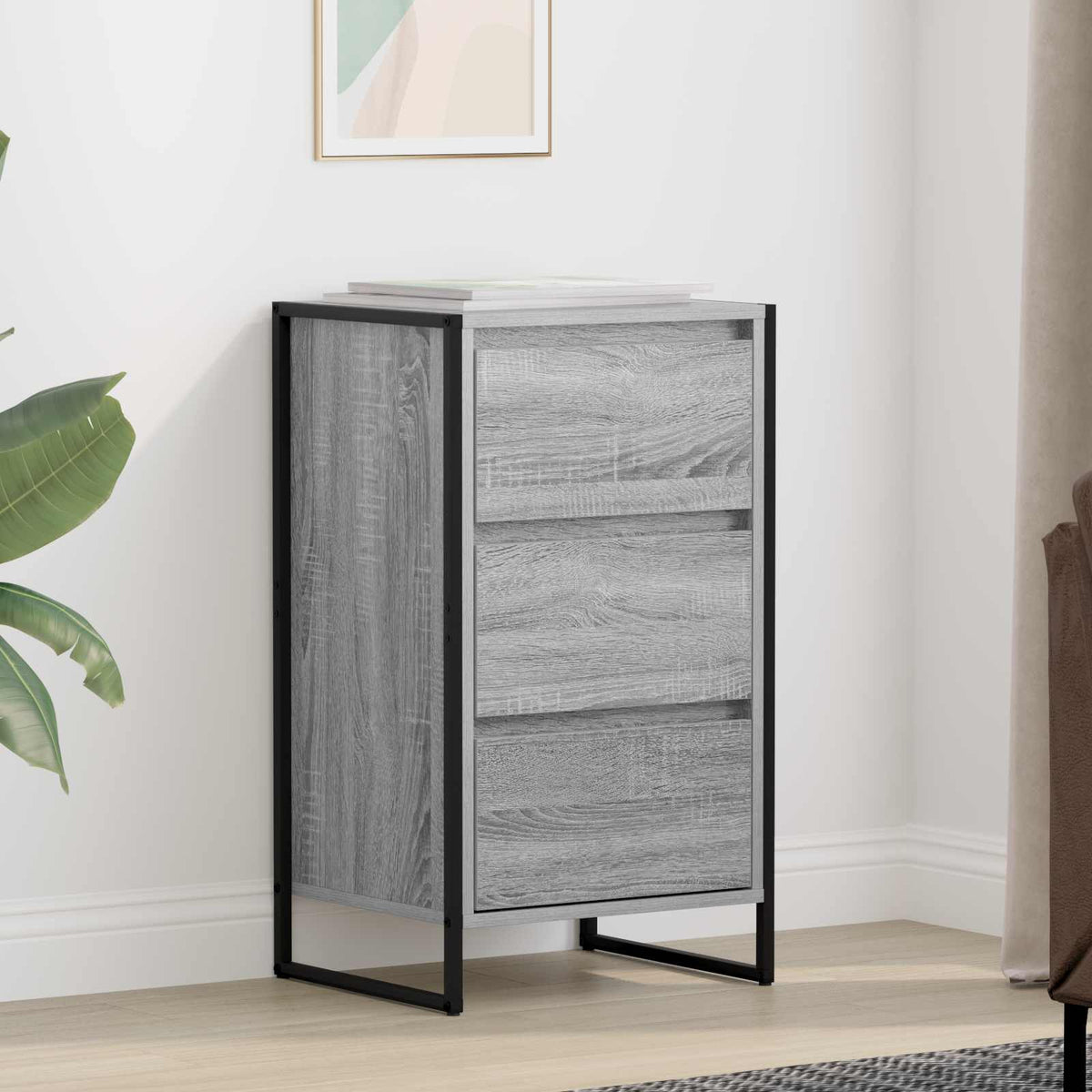 Sideboard 43 x 36 x 75.5 cm Engineered Wood Grey sonoma