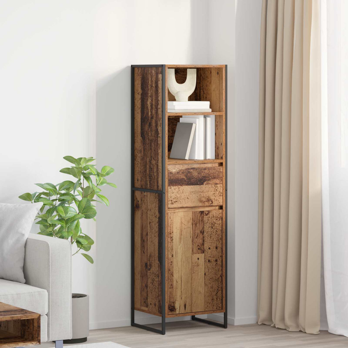 Book Cabinet 43 x 36 x 150.5 cm Engineered Wood Old wood