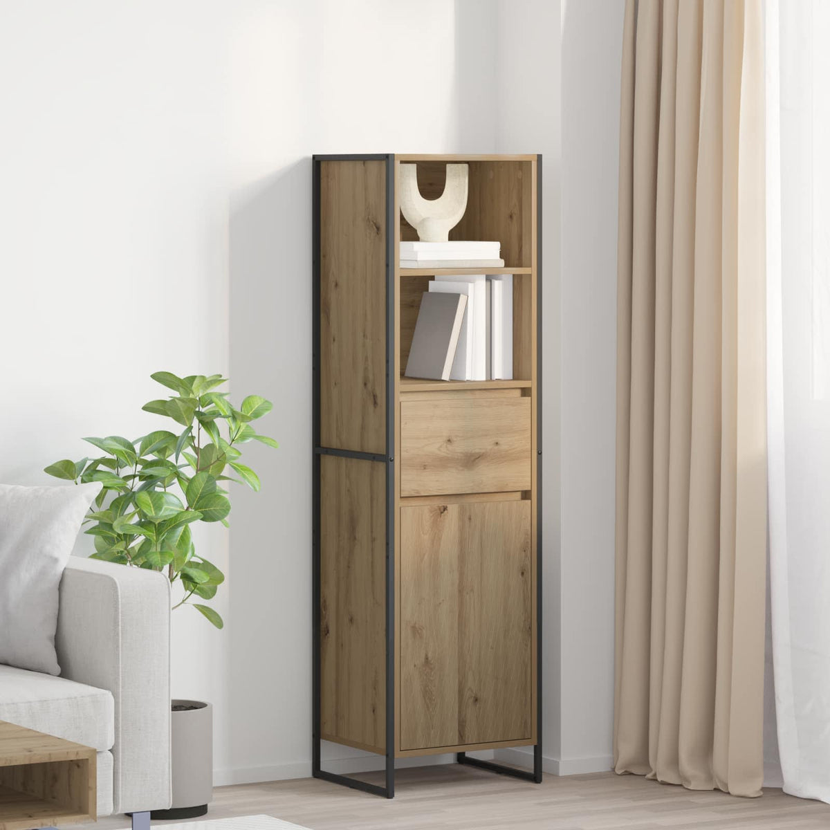 Book Cabinet 43 x 36 x 150.5 cm Engineered Wood Artisan oak