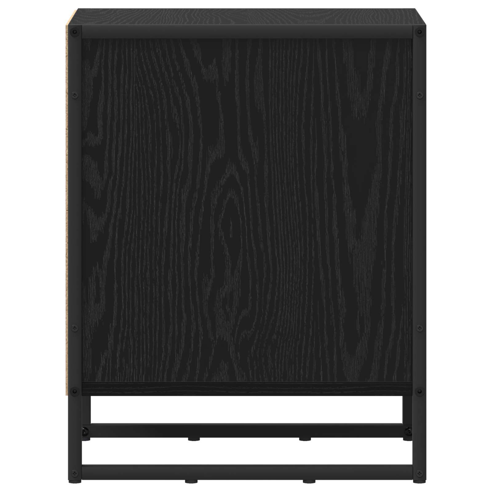 vidaXL Bedside Table Black Oak 39.5 x 30 x 50 cm Engineered Wood 6