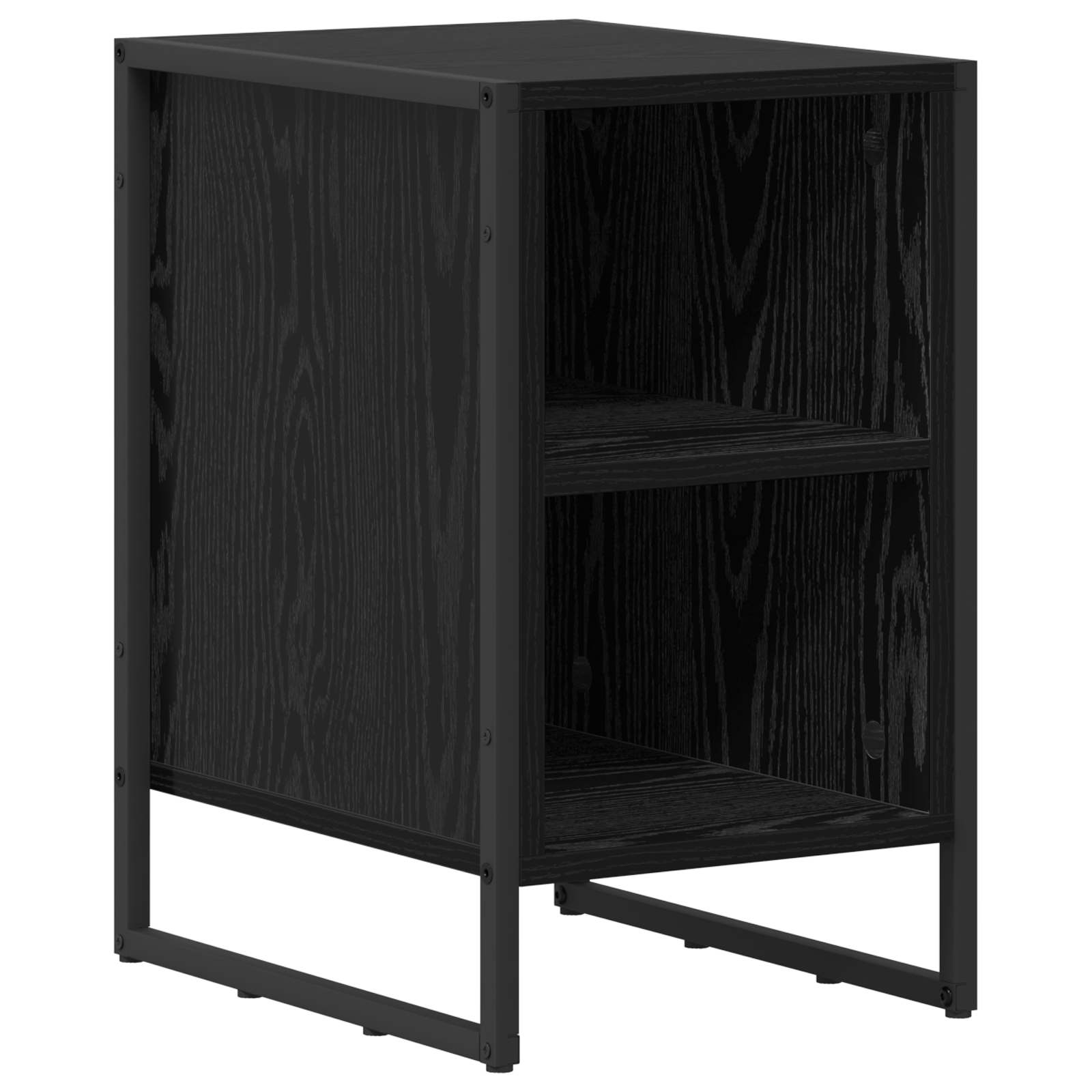 vidaXL Bedside Table 2 pcs Black Oak 39.5 x 30 x 50 cm Engineered Wood 5