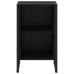 vidaXL Bedside Table 2 pcs Black Oak 39.5 x 30 x 50 cm Engineered Wood 6