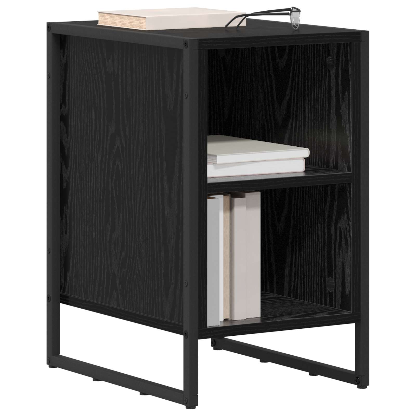 vidaXL Bedside Table 2 pcs Black Oak 39.5 x 30 x 50 cm Engineered Wood 3