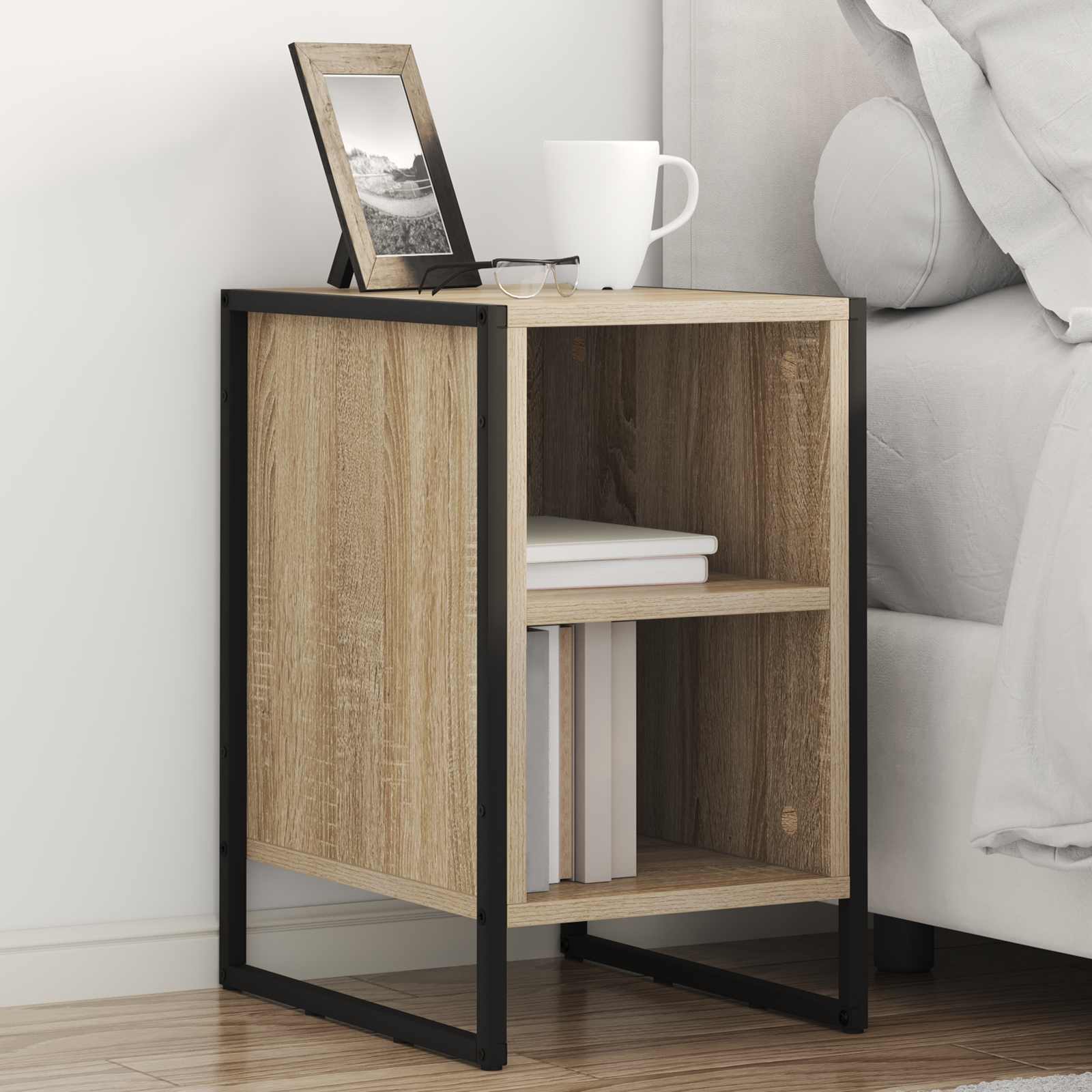 vidaXL Bedside Table Sonoma 39.5 x 30 x 50 cm Engineered Wood 1