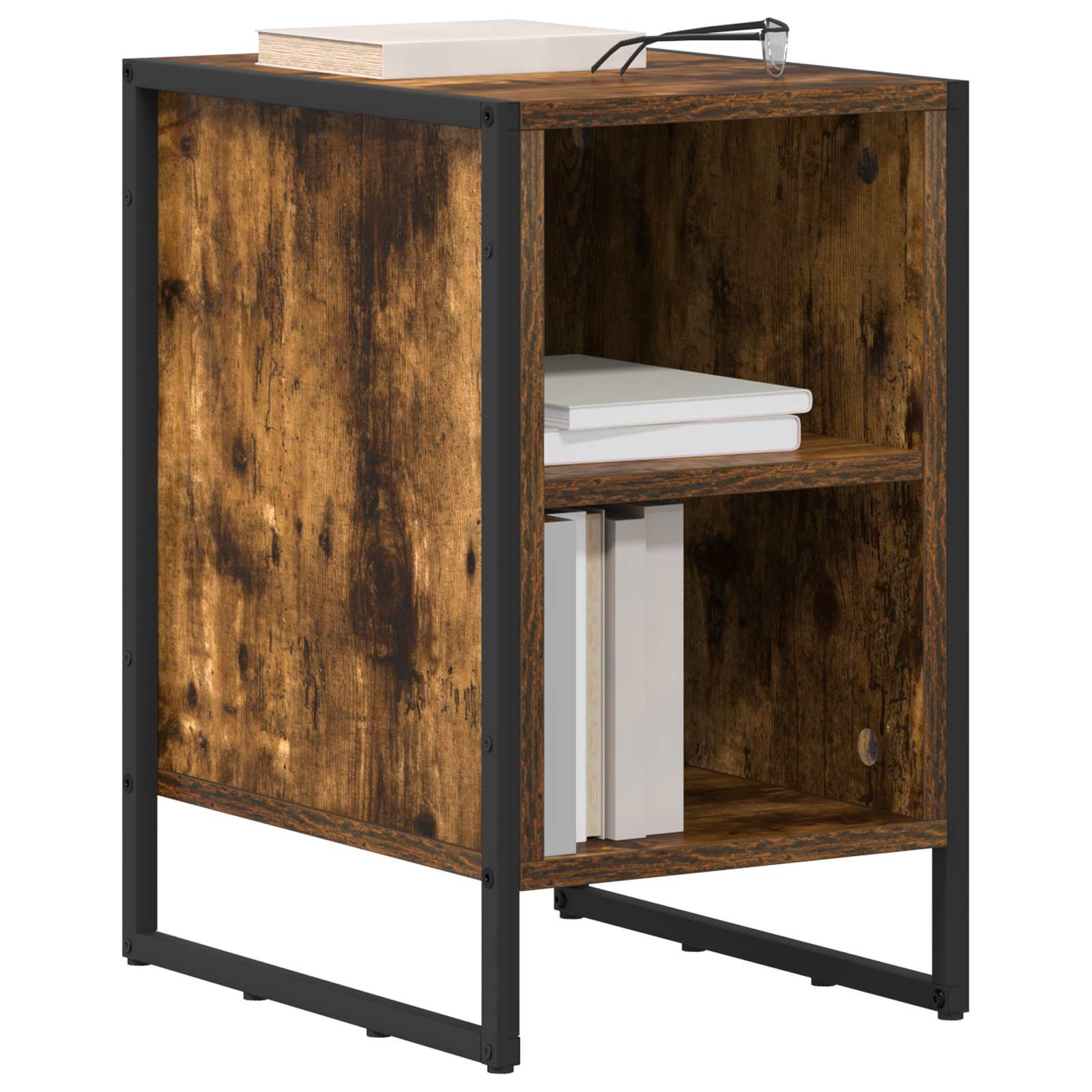 vidaXL Bedside Table 2 pcs Smoke Oak 39.5 x 30 x 50 cm Engineered Wood 3