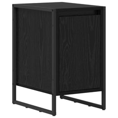 vidaXL Bedside Table Black Oak 39.5 x 30 x 50 cm Engineered Wood 2