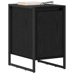 vidaXL Bedside Table Black Oak 39.5 x 30 x 50 cm Engineered Wood 3