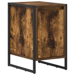 vidaXL Bedside Table Smoke Oak 39.5 x 30 x 50 cm Engineered Wood 2