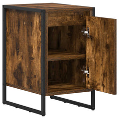 vidaXL Bedside Table Smoke Oak 39.5 x 30 x 50 cm Engineered Wood 5