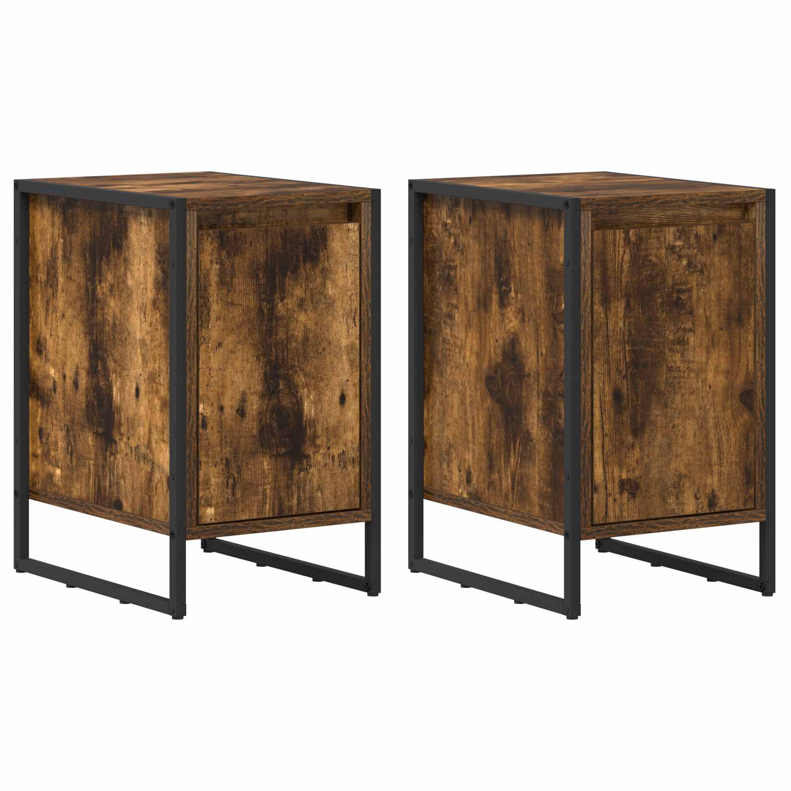 vidaXL Bedside Table 2 pcs Smoke Oak 39.5 x 30 x 50 cm Engineered Wood 2