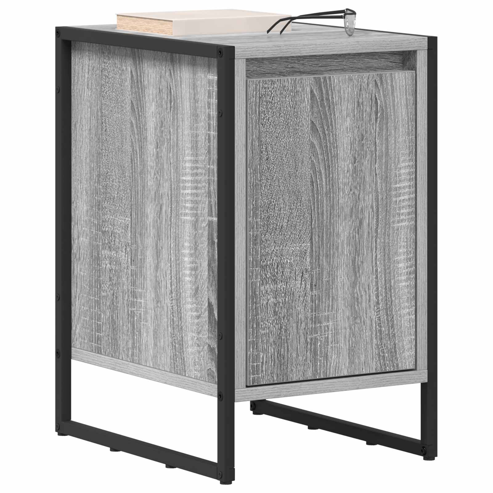 vidaXL Bedside Table Grey Sonoma 39.5 x 30 x 50 cm Engineered Wood 3