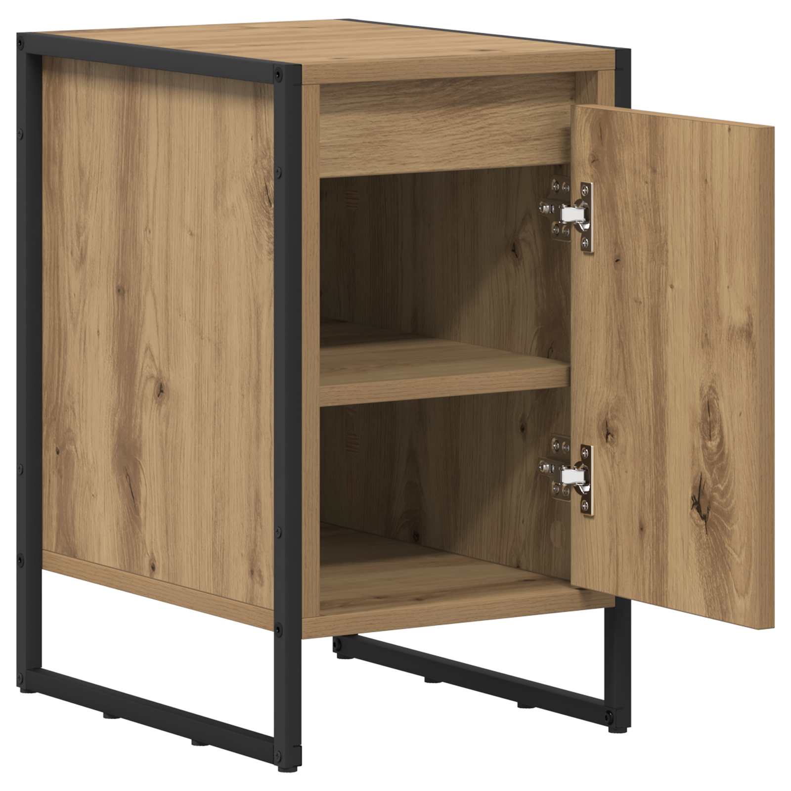 vidaXL Bedside Table Artisian Oak 39.5 x 30 x 50 cm Engineered Wood 5
